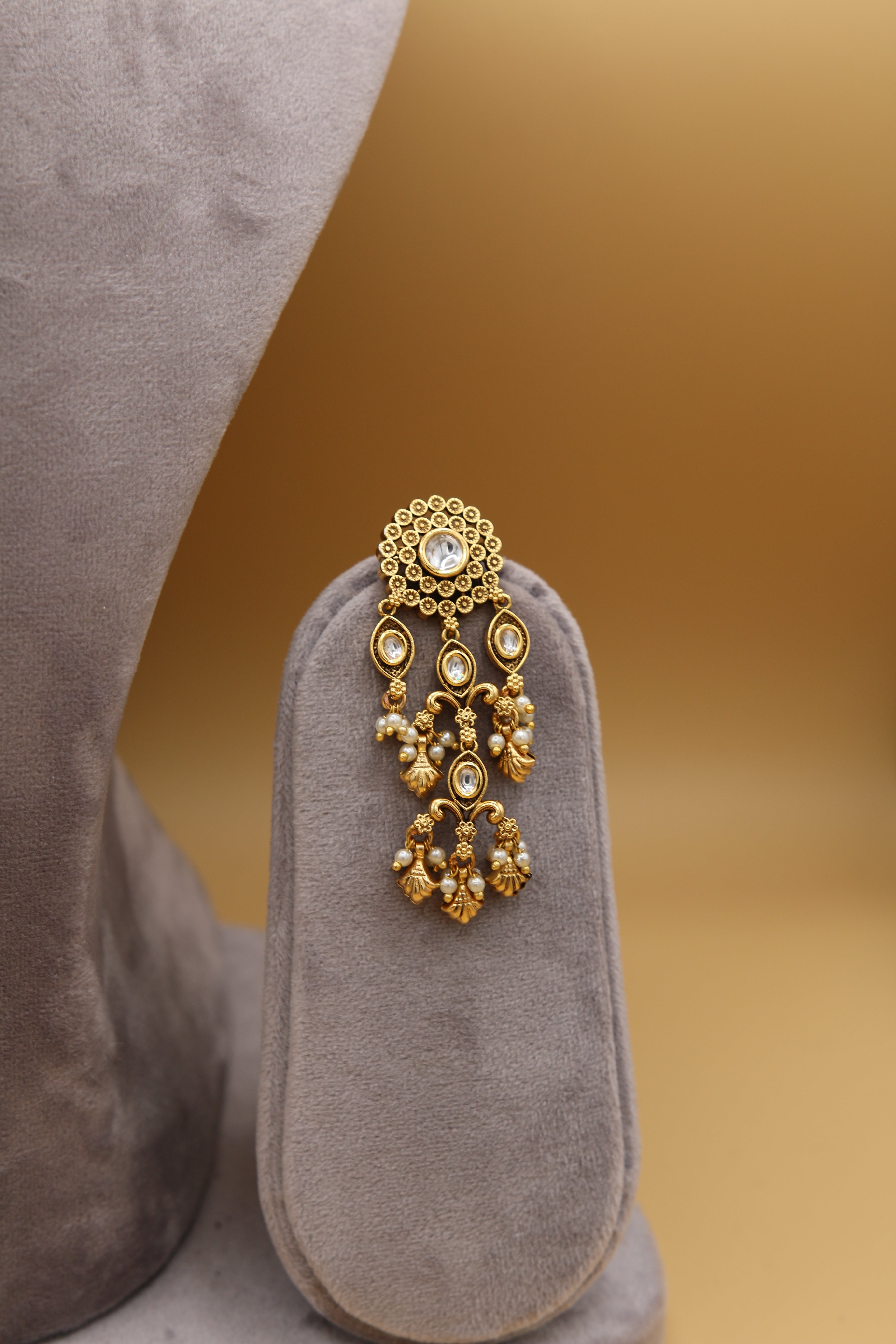 Gold Plated Pearl Waterfall Set