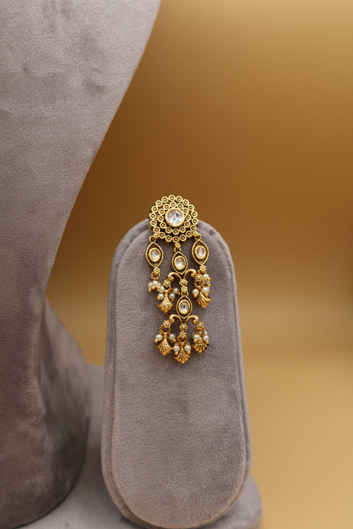 Gold Plated Pearl Waterfall Set